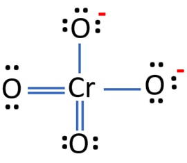 chromate CrO4 2- lewis structure